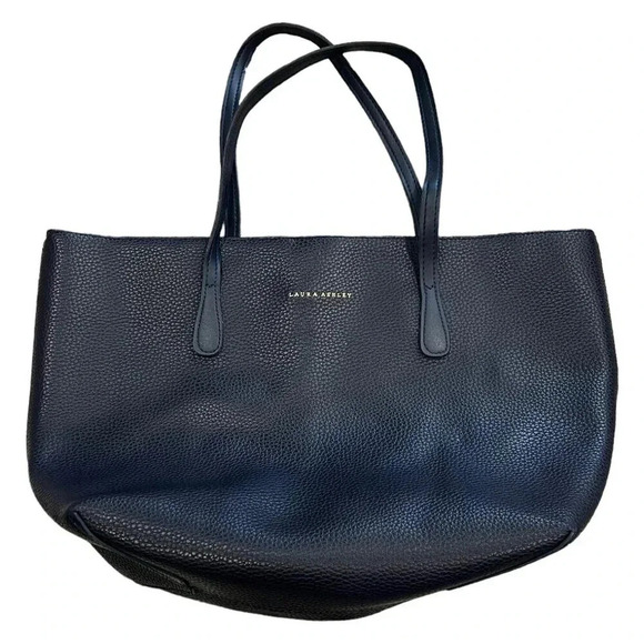 Laura Ashley Navy Pebble Large Tote - Picture 1 of 6